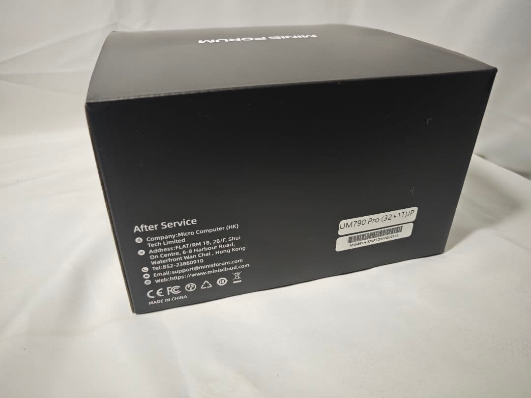 整備済品　Minisforum UM790 Pro 32GB/1TB