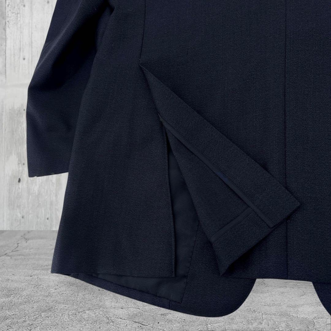 【美品】バーバリー　スーツ　セットアップ　ジャケット　螺鈿ボタン　ロゴ　カシミヤ