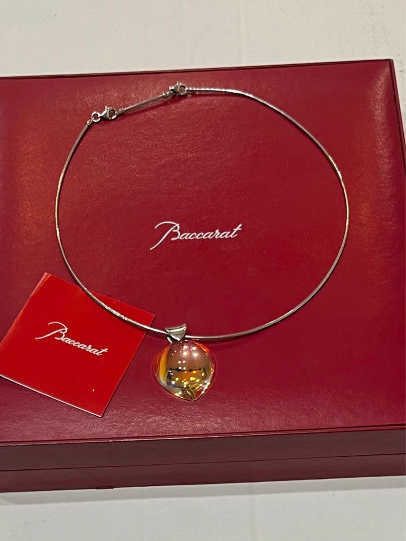 美品☆バカラ タリスマン イリゼ クリア ネックレス オメガチェーン