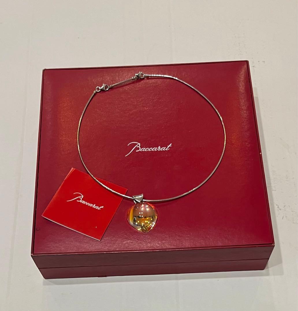 美品☆バカラ タリスマン イリゼ クリア ネックレス オメガチェーン