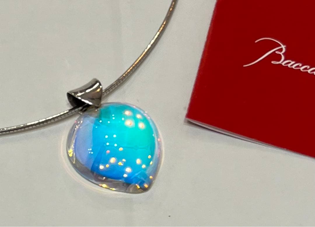 美品☆バカラ タリスマン イリゼ クリア ネックレス オメガチェーン