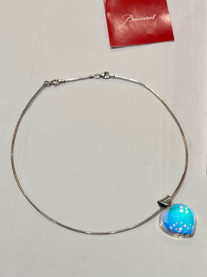 美品☆バカラ タリスマン イリゼ クリア ネックレス オメガチェーン