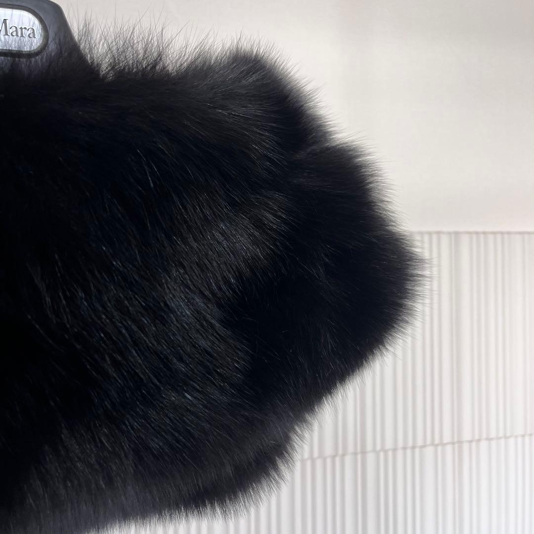 Maxmara 未使用タグ付 肉厚リアルフォックスファー スヌード マフラー