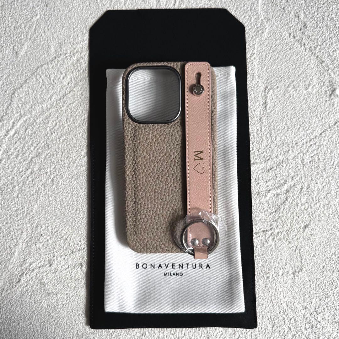 【新品】ボナベンチュラ iPhone15pro ケース ハンドル付きカバーケース