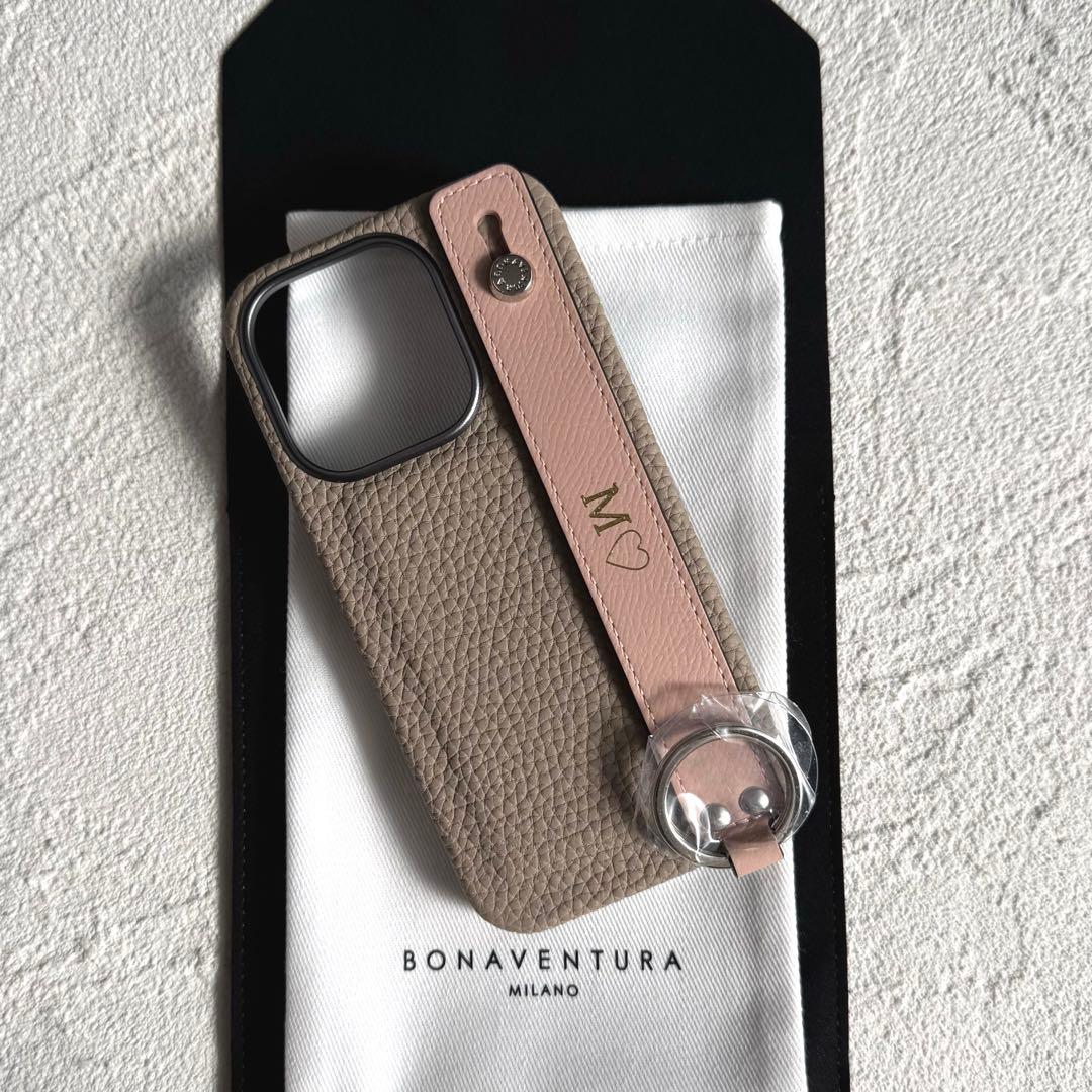 【新品】ボナベンチュラ iPhone15pro ケース ハンドル付きカバーケース