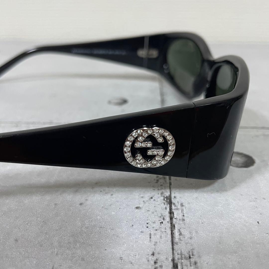 GUCCI グッチ　サングラス GGロゴ　インターロッキング ラインストーン 黒