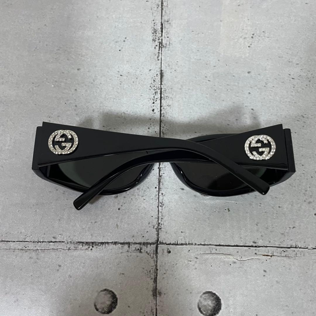 GUCCI グッチ　サングラス GGロゴ　インターロッキング ラインストーン 黒