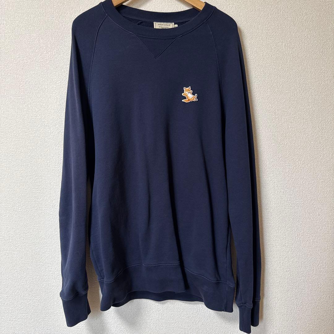 MAISON KITSUNEネイビー トレーナー