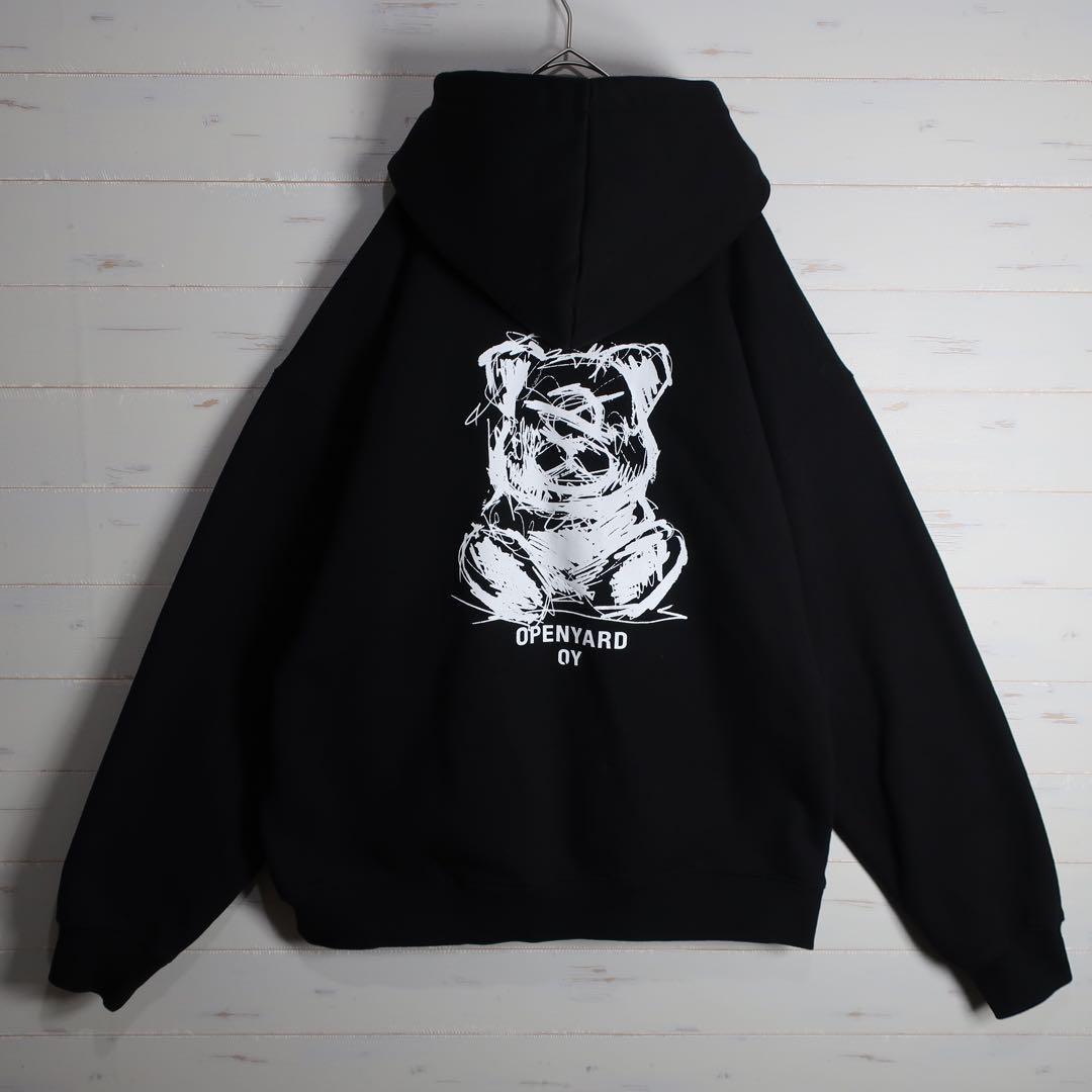 OY オーワイ スケッチオードリー 裏起毛 ジップパーカー くま