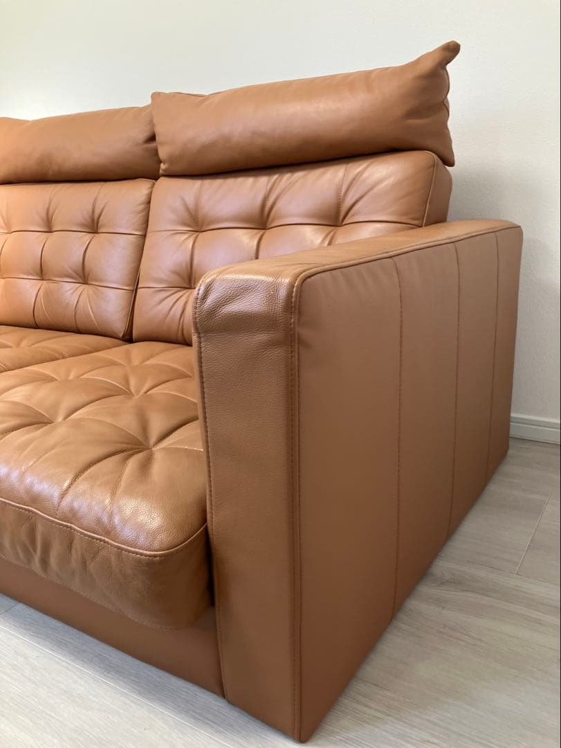 IKEA LANDSKRONA レザーソファ ヘッドレスト付き