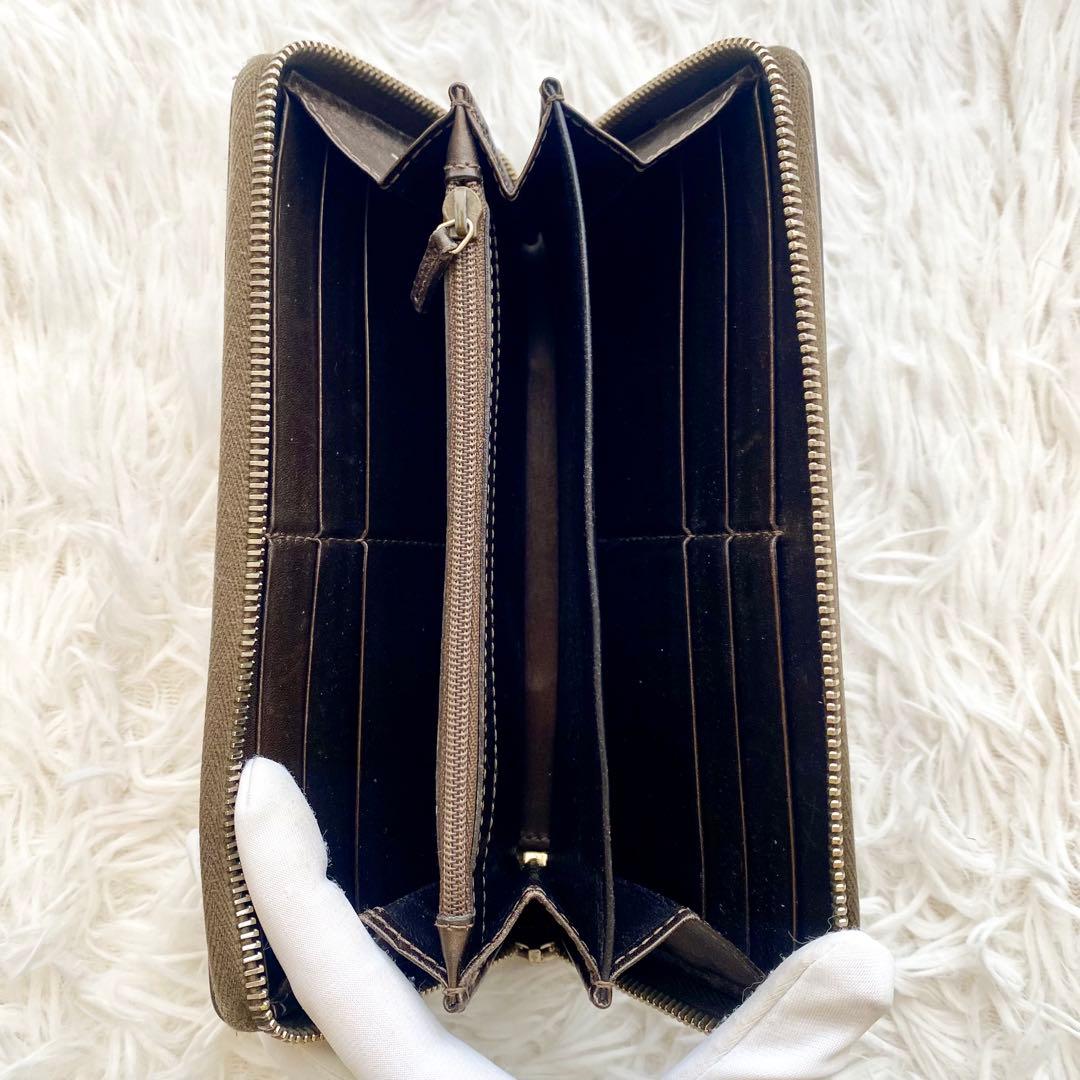 グッチ 長財布 ラウンドファスナー インターロッキング GGロゴ 大容量