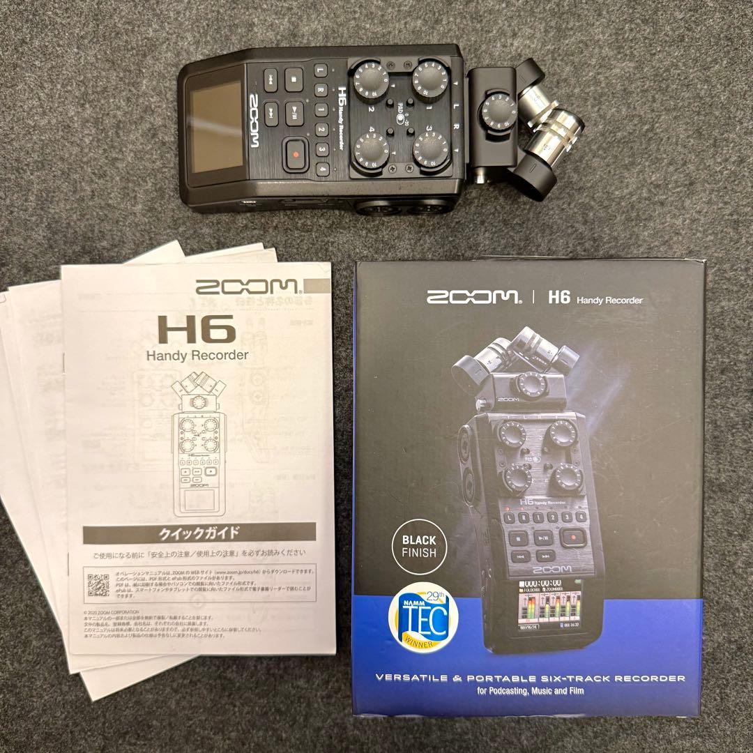 【完動品・極美品】ZOOM H6 ハンディレコーダー 黒 + アクセサリーパック