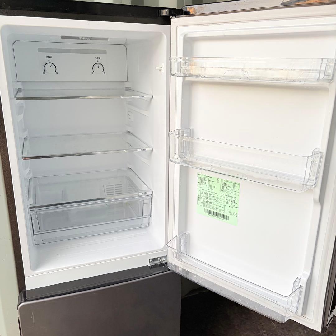 運搬取付無料！アッシュブラック純正Haierおしゃれスリム冷蔵庫！完動超美品！