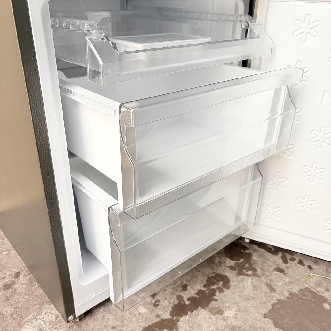 運搬取付無料！アッシュブラック純正Haierおしゃれスリム冷蔵庫！完動超美品！