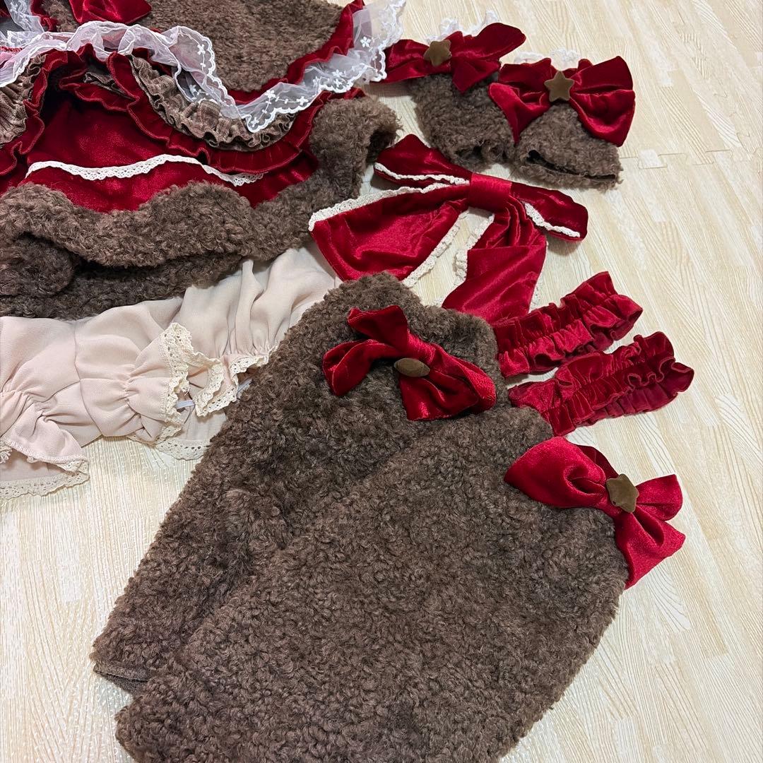 マリームーン コスプレ クリスマスチェックショコラベア バレンタイン 衣装