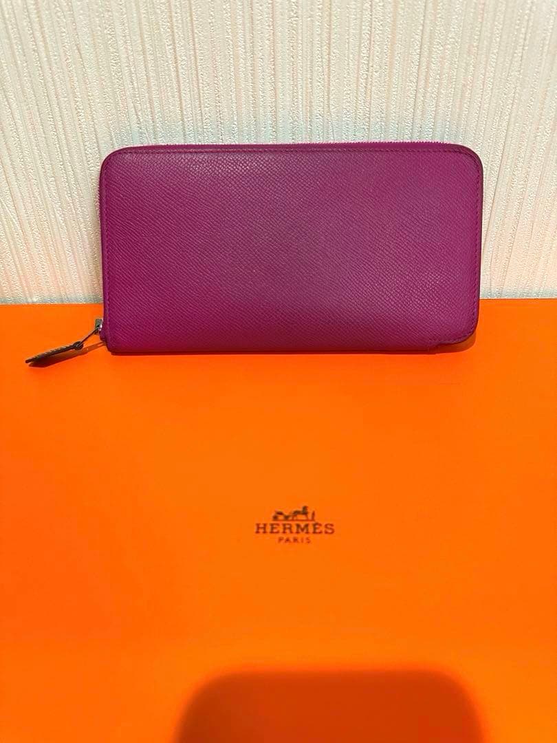 HERMES♡エルメス♡シルクイン♡紫♡パープル♡長財布