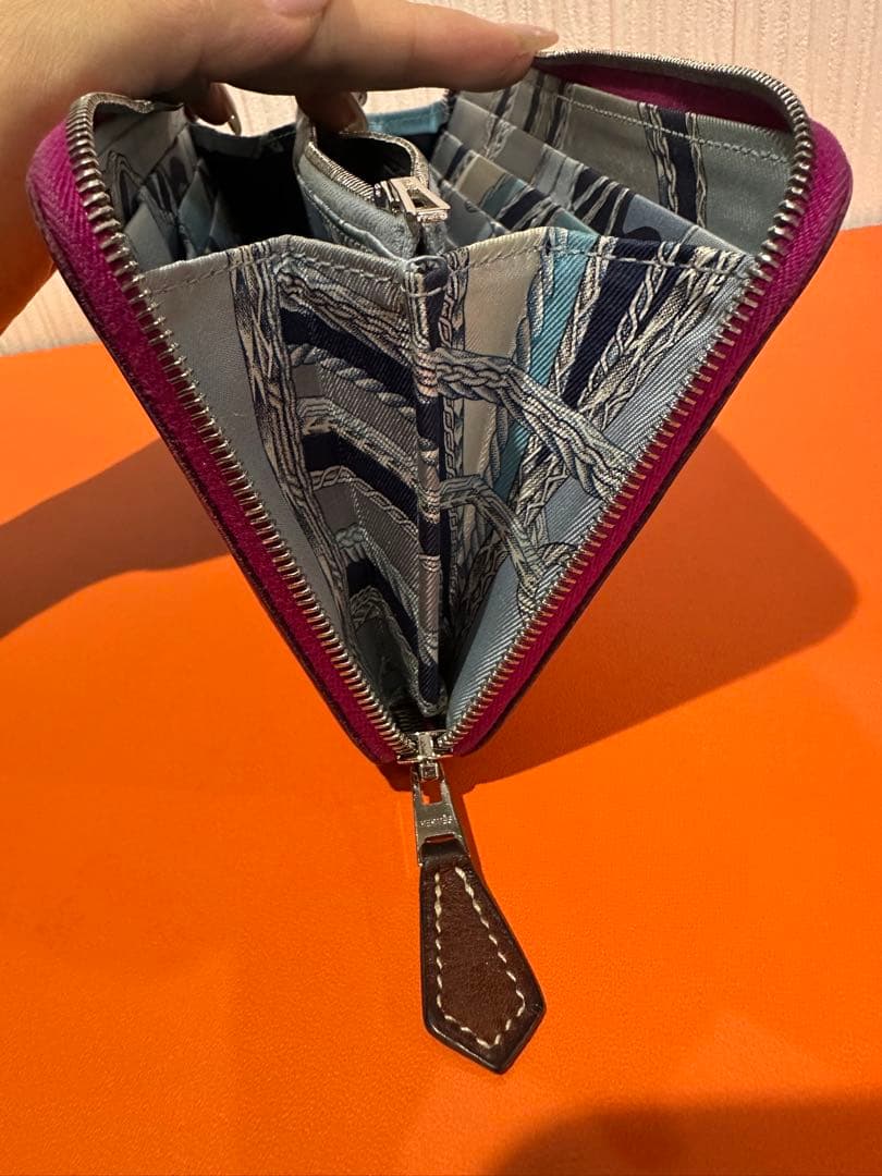 HERMES♡エルメス♡シルクイン♡紫♡パープル♡長財布