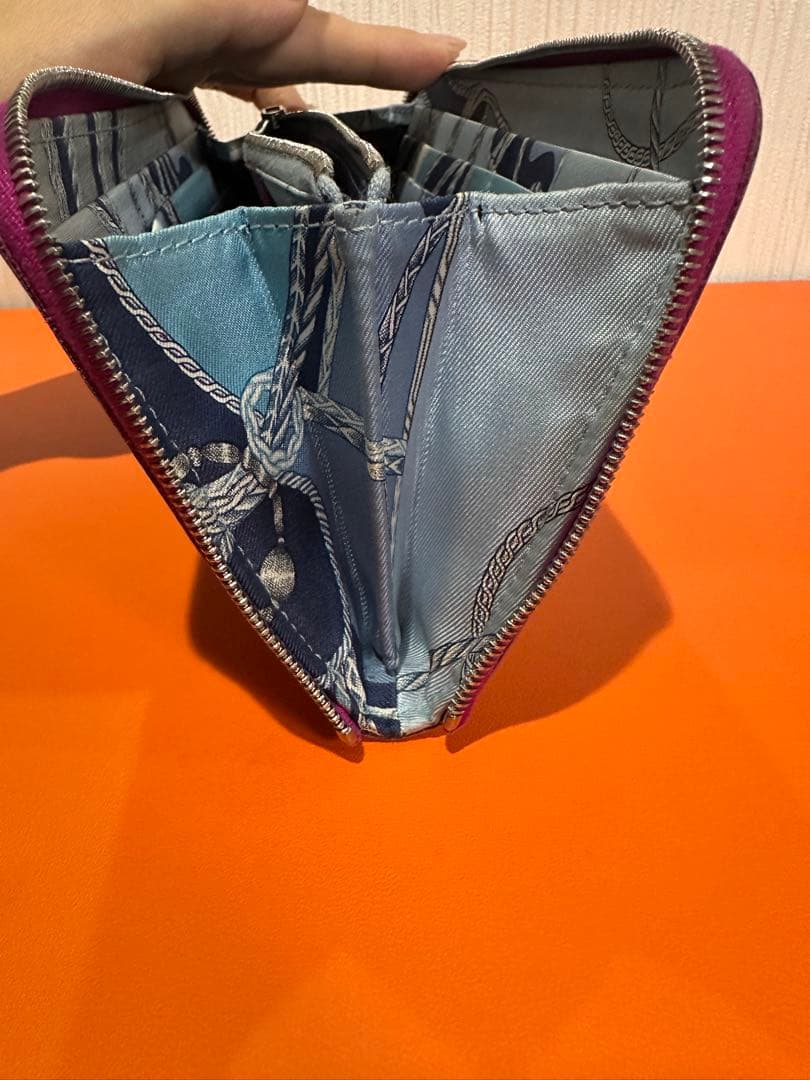 HERMES♡エルメス♡シルクイン♡紫♡パープル♡長財布