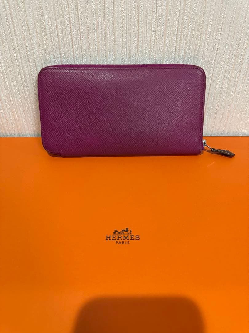 HERMES♡エルメス♡シルクイン♡紫♡パープル♡長財布