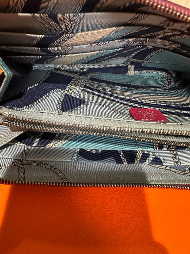 HERMES♡エルメス♡シルクイン♡紫♡パープル♡長財布