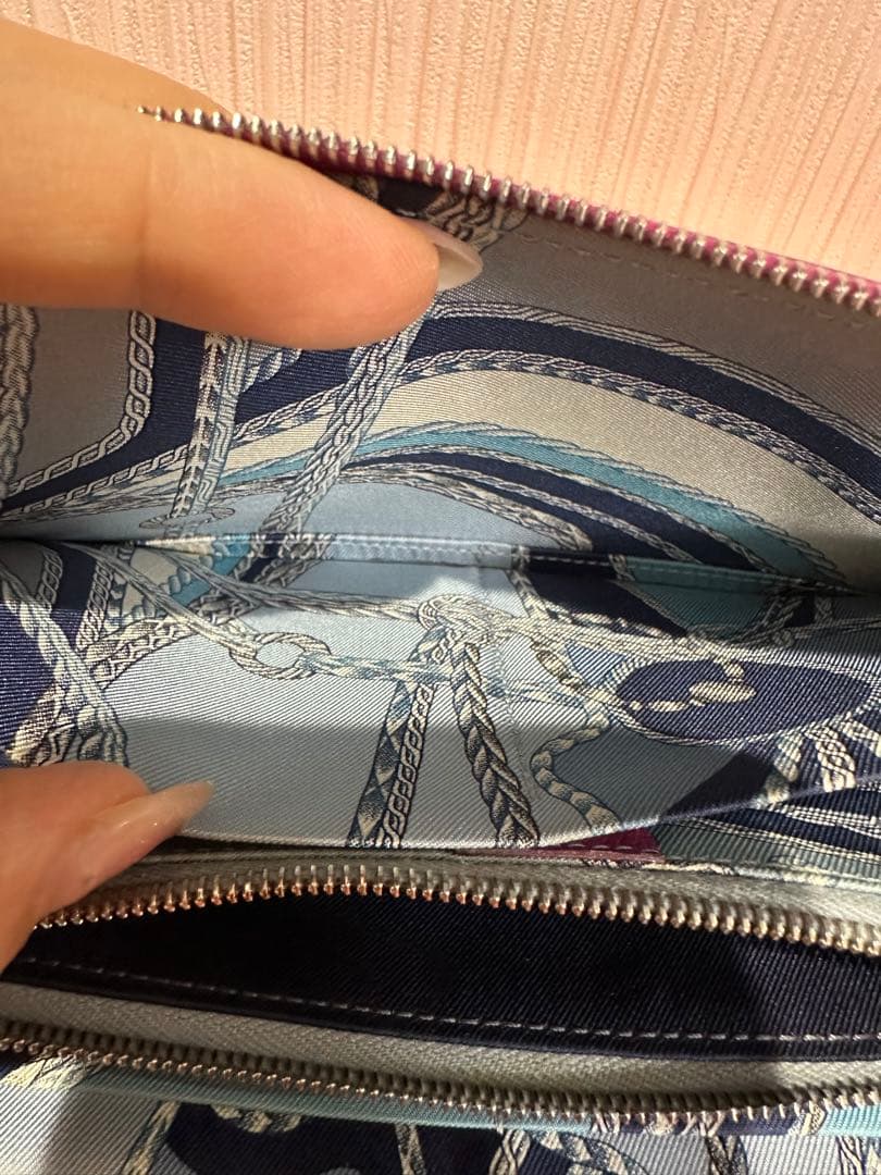 HERMES♡エルメス♡シルクイン♡紫♡パープル♡長財布