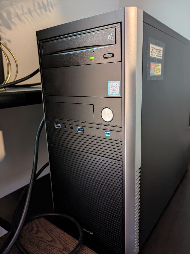 【極上美品】BTOパソコン ツクモ エアロストリームRM7J-D180/T2