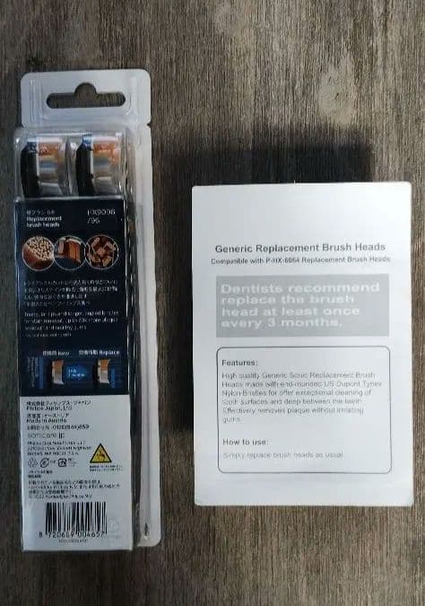 SonicareHX9096/96 A3 ブラック6本＋互換 替えブラシセット