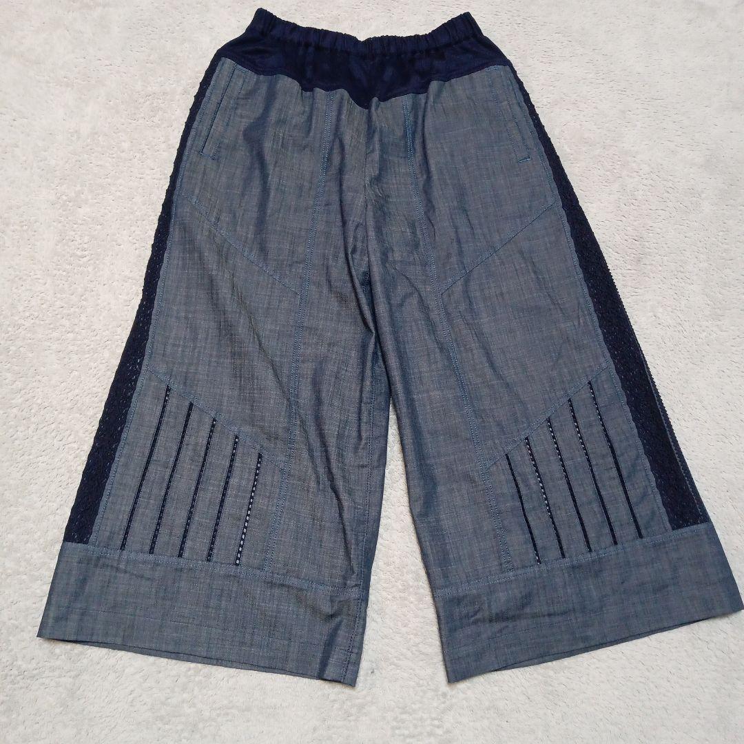 an吉 アンキチ センソユニコ デニム クロップド ワイドパンツ