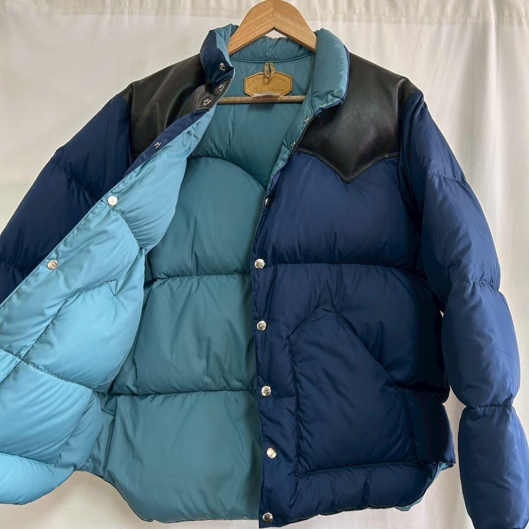 ププ美品ロッキーマウンテン レザーヨークダウン