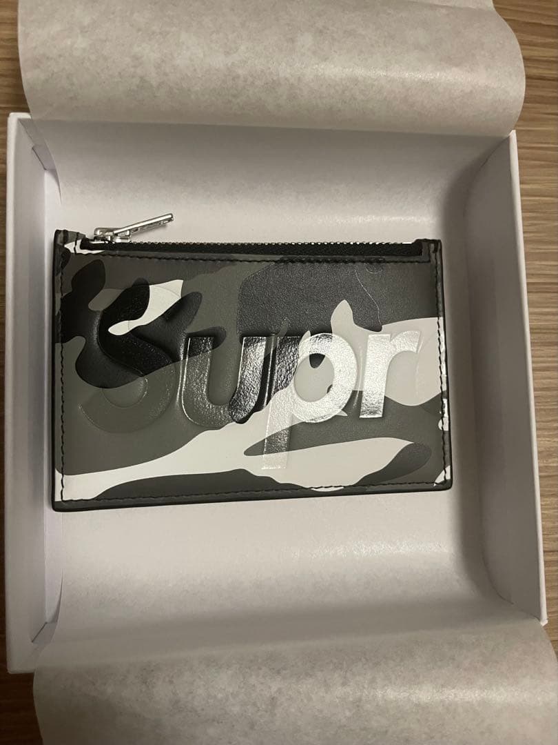 Supreme Leather Zip Card Holder CAMO カモ