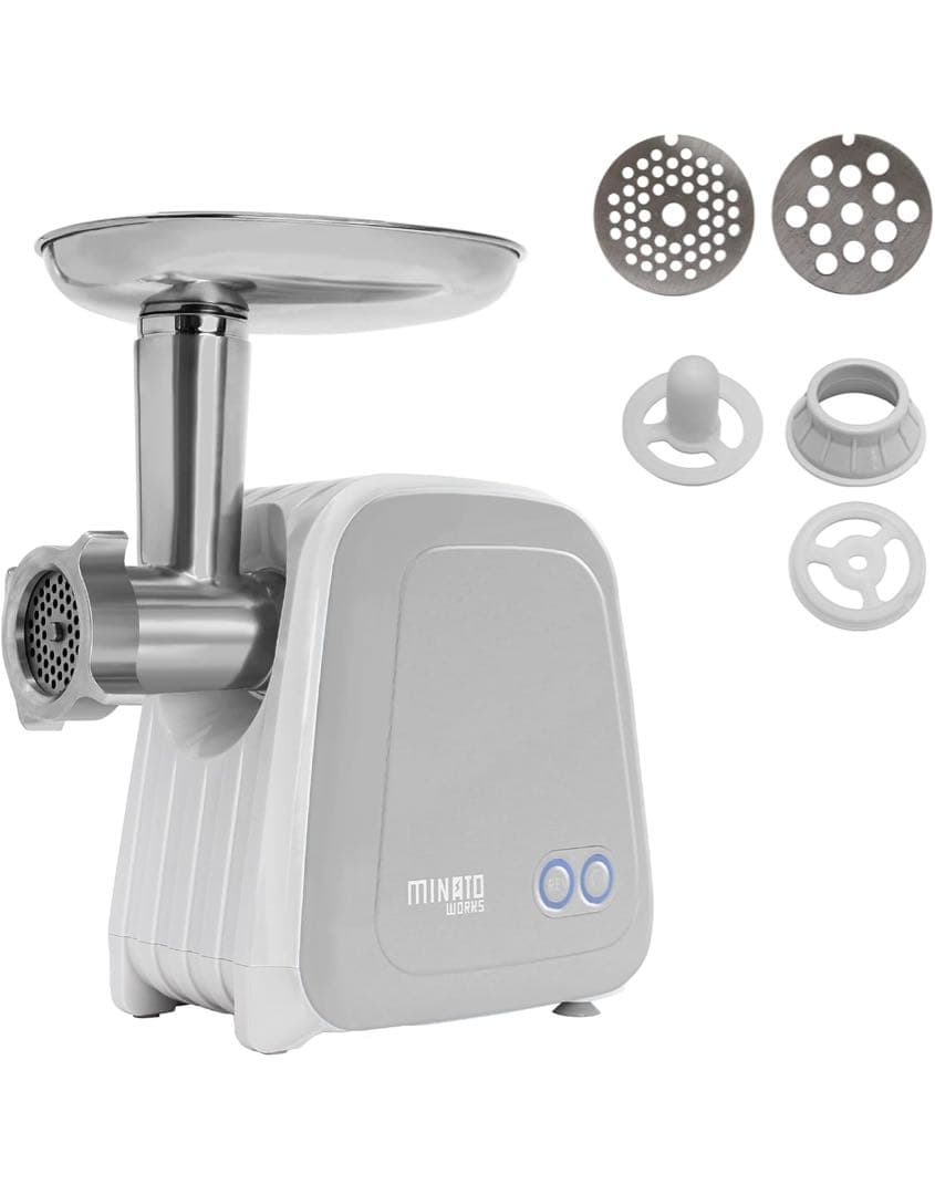 ミナトワークス 電動ミンサー HMM-5 グレー(G) 2種カットプレート付き