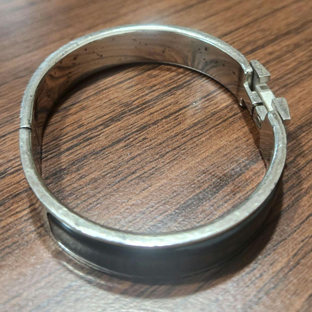 エルメス ブラック Hロゴ バングル 黒