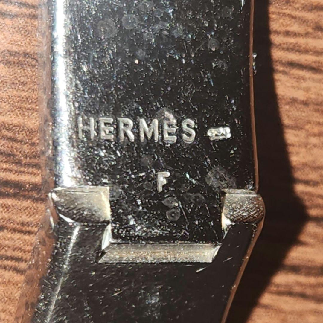 エルメス ブラック Hロゴ バングル 黒