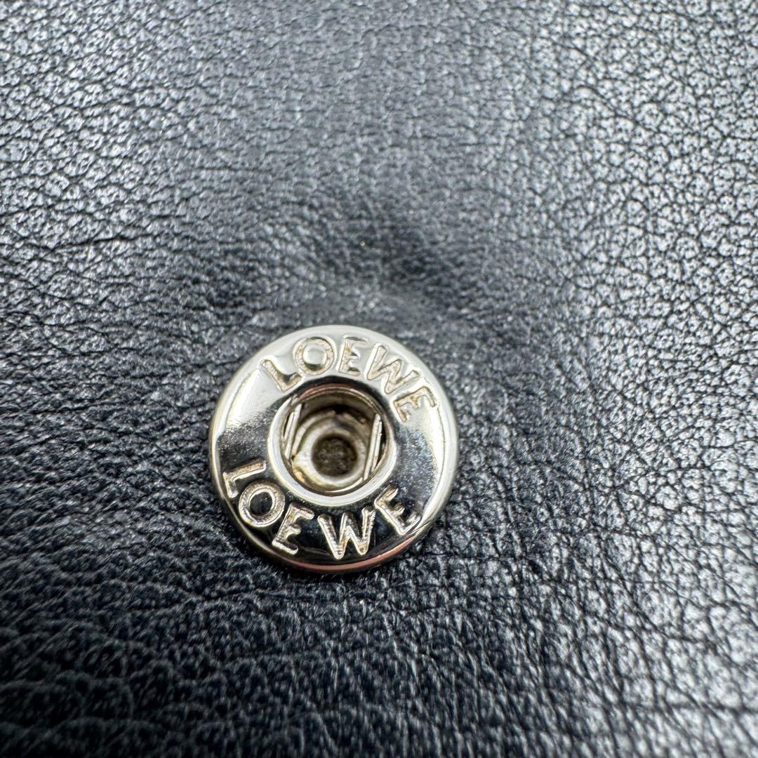 美品✨LOEWE 名刺入れ　ブラック　本革　リピートアナグラム