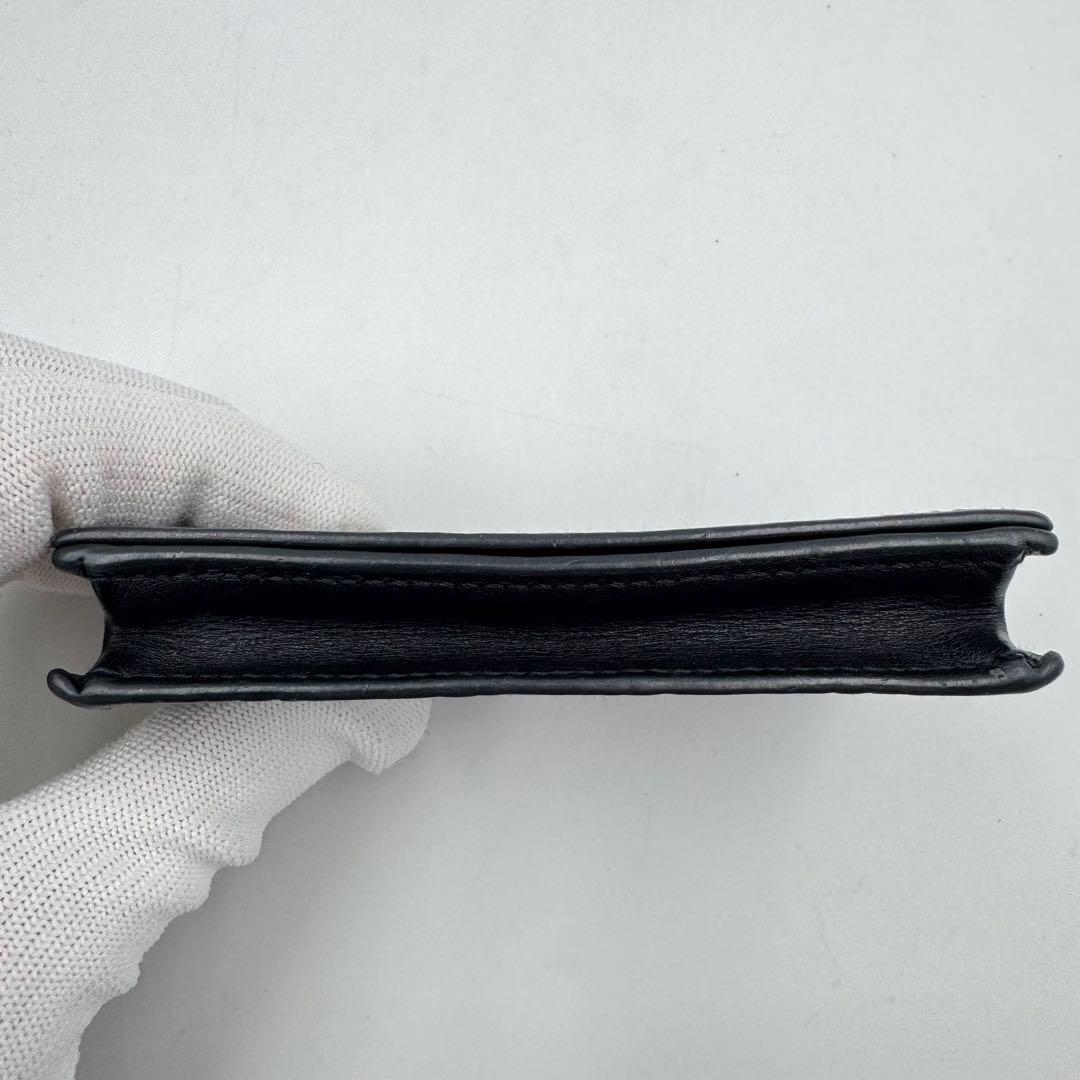 美品✨LOEWE 名刺入れ　ブラック　本革　リピートアナグラム