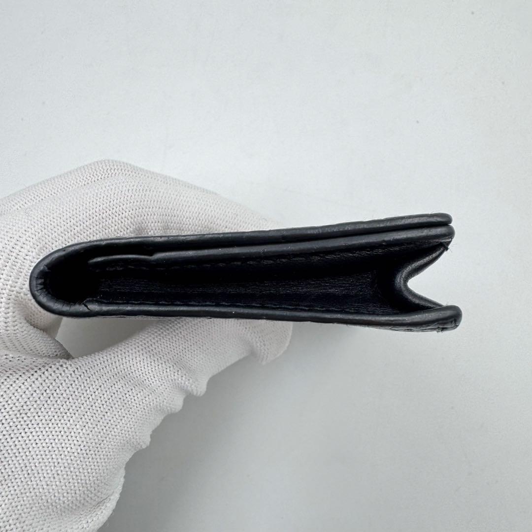 美品✨LOEWE 名刺入れ　ブラック　本革　リピートアナグラム