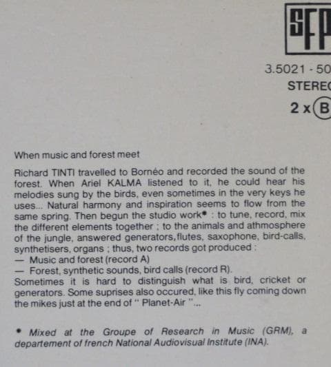 その他 Ariel Kalma, Richard Tinti / Osmose -2LP