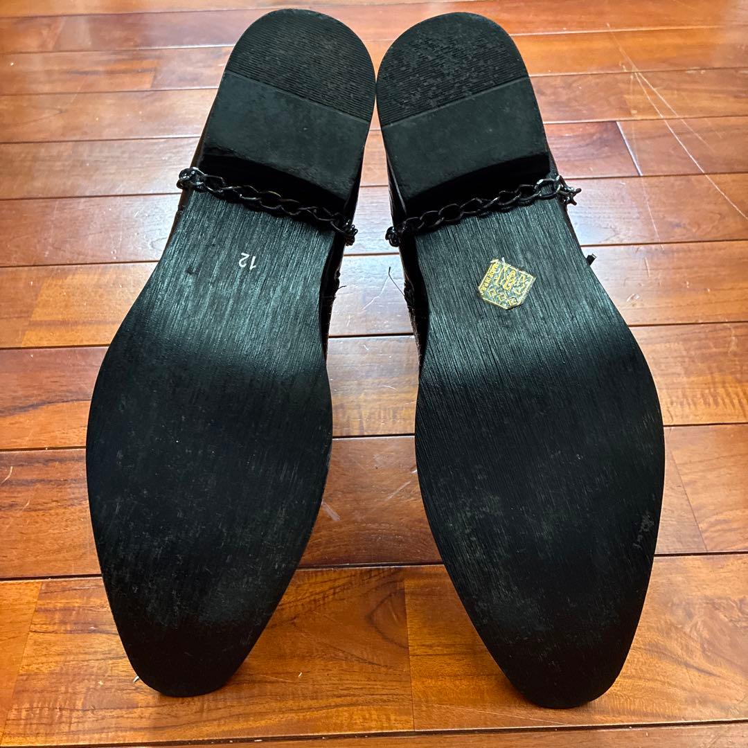 ブラックレザーウエスタンブーツ