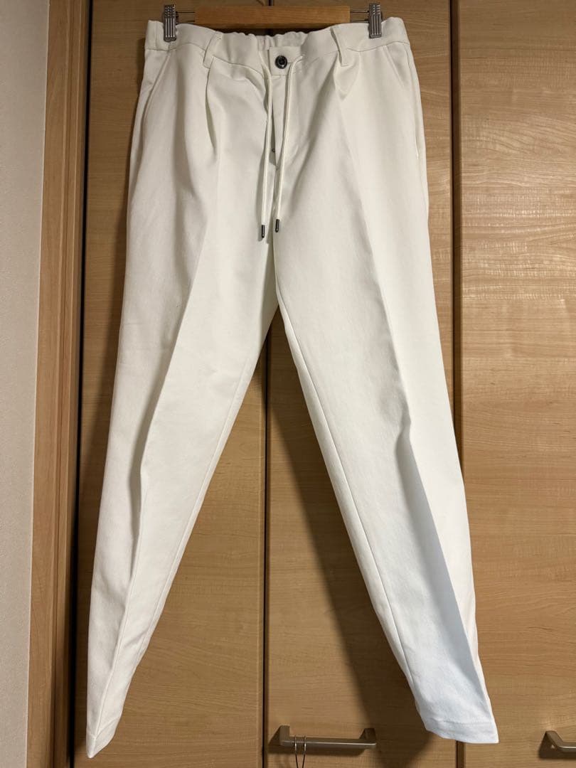 AOURE テックツイルストレッチチノパンツ　ホワイト