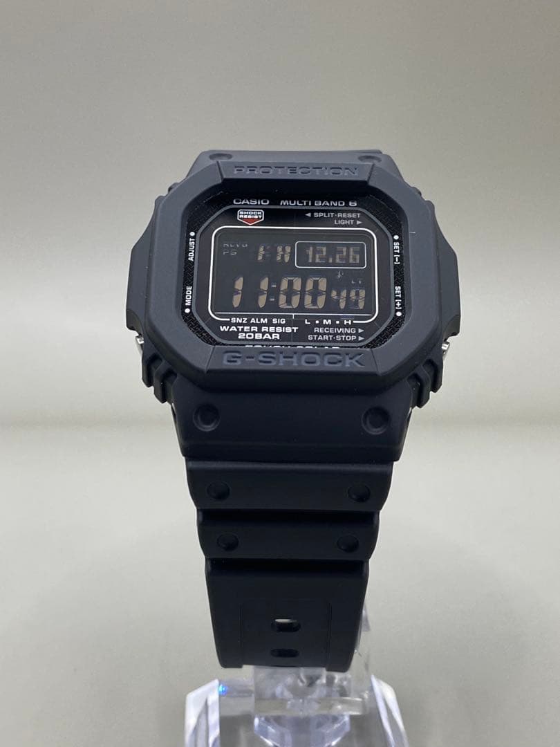 [美品]CASIO G-SHOCK ソーラー ブラック腕時計 GW-M5610U