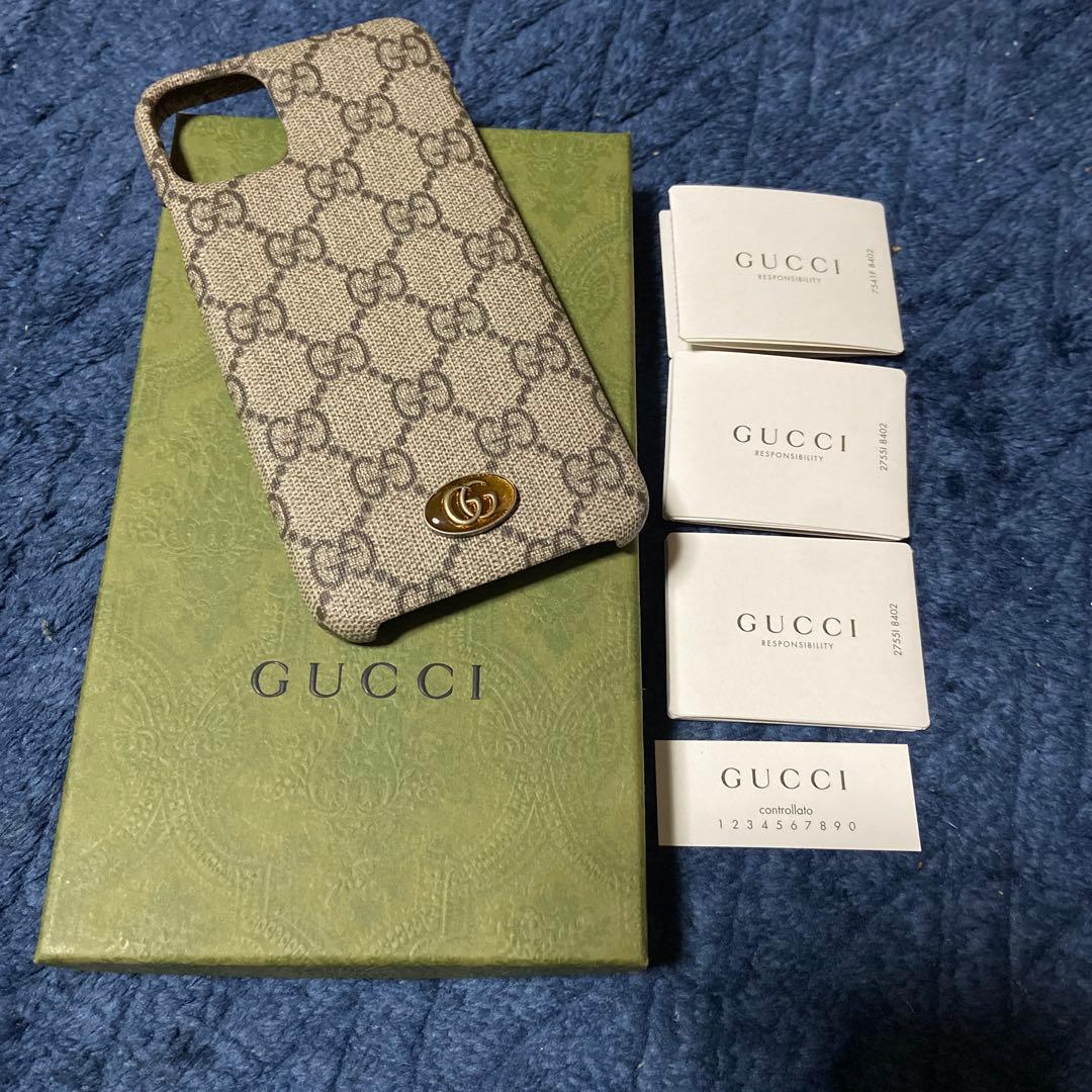 ✨美品✨GUCCI iPhone 11 Pro Max レザーカバー