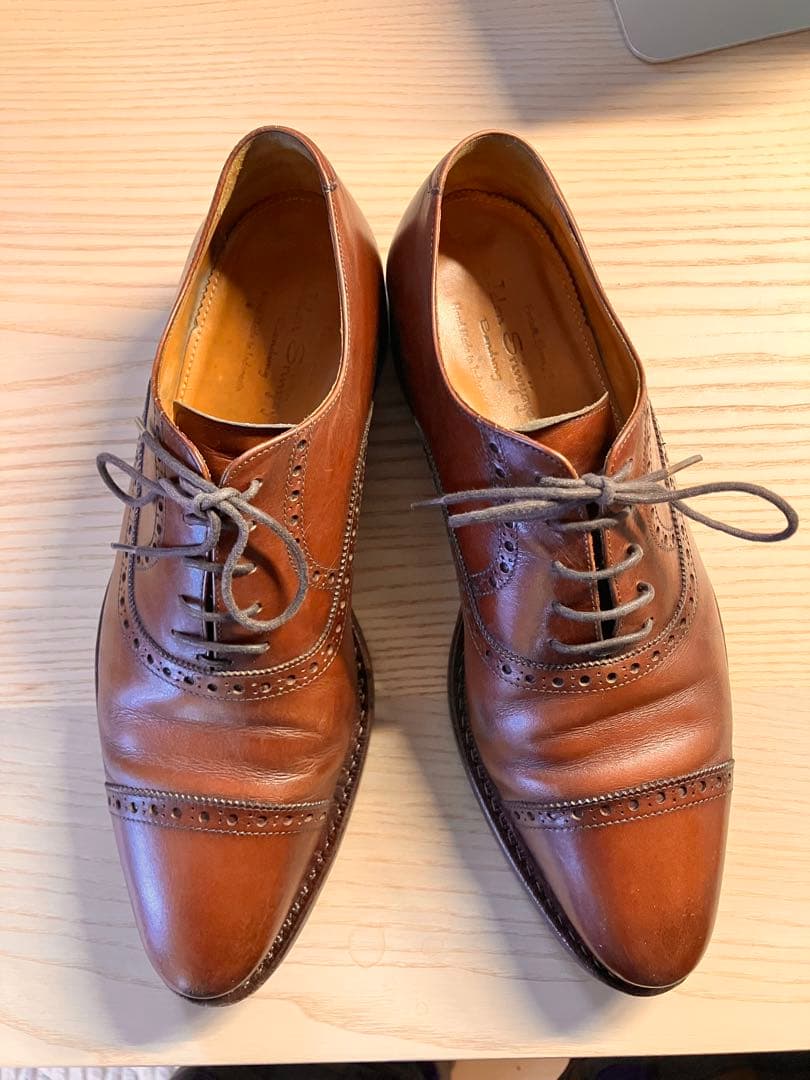 ジャランスリワヤ　ストレートチップ　ビジネス革靴　ブラウン　26センチ