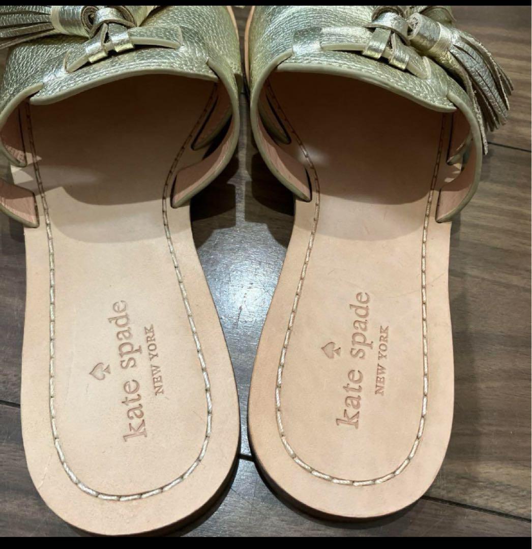 kate spade ケイトスペード サンダル　23.5 ゴールド