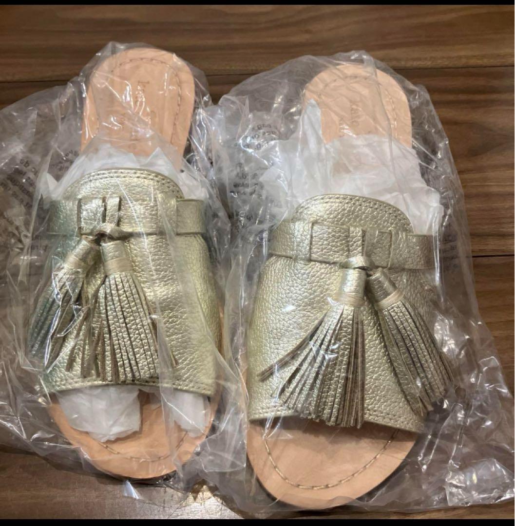 kate spade ケイトスペード サンダル　23.5 ゴールド