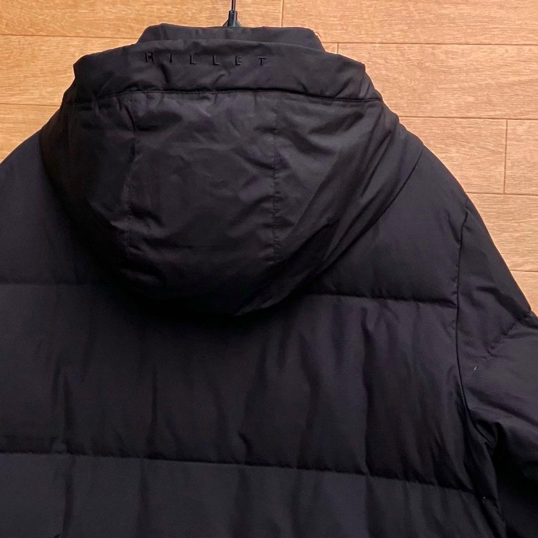 美品 L ミレー ダウンコート ロングダウンジャケット 黒 ダウン ベンチコート