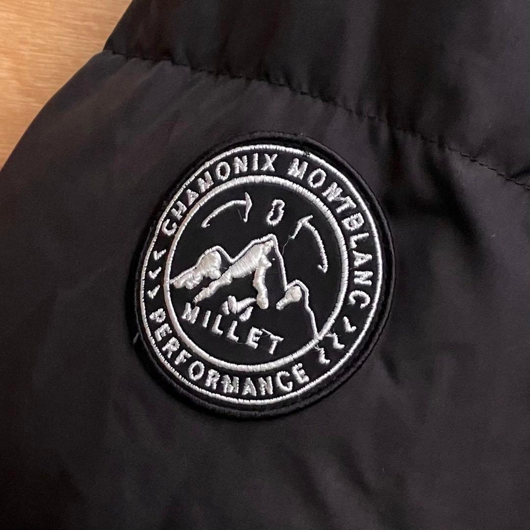 美品 L ミレー ダウンコート ロングダウンジャケット 黒 ダウン ベンチコート