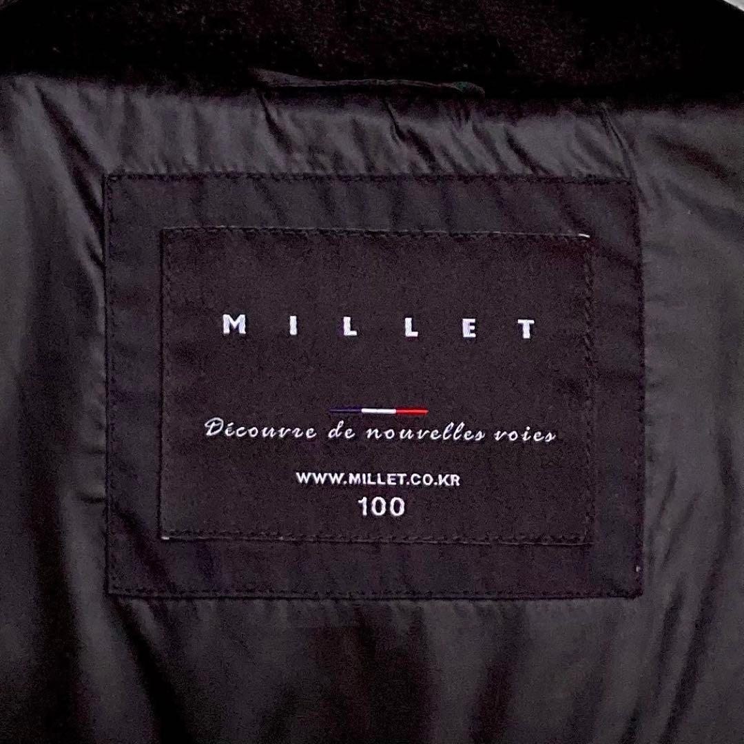 美品 L ミレー ダウンコート ロングダウンジャケット 黒 ダウン ベンチコート