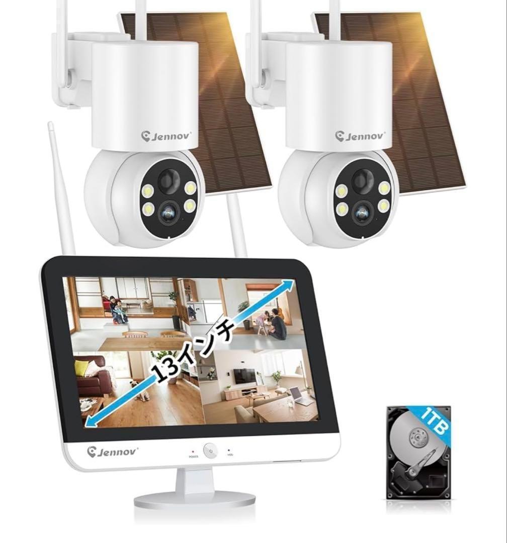 JENNOV 防犯カメラ ワイヤレス 屋外 ソーラー 400万画素