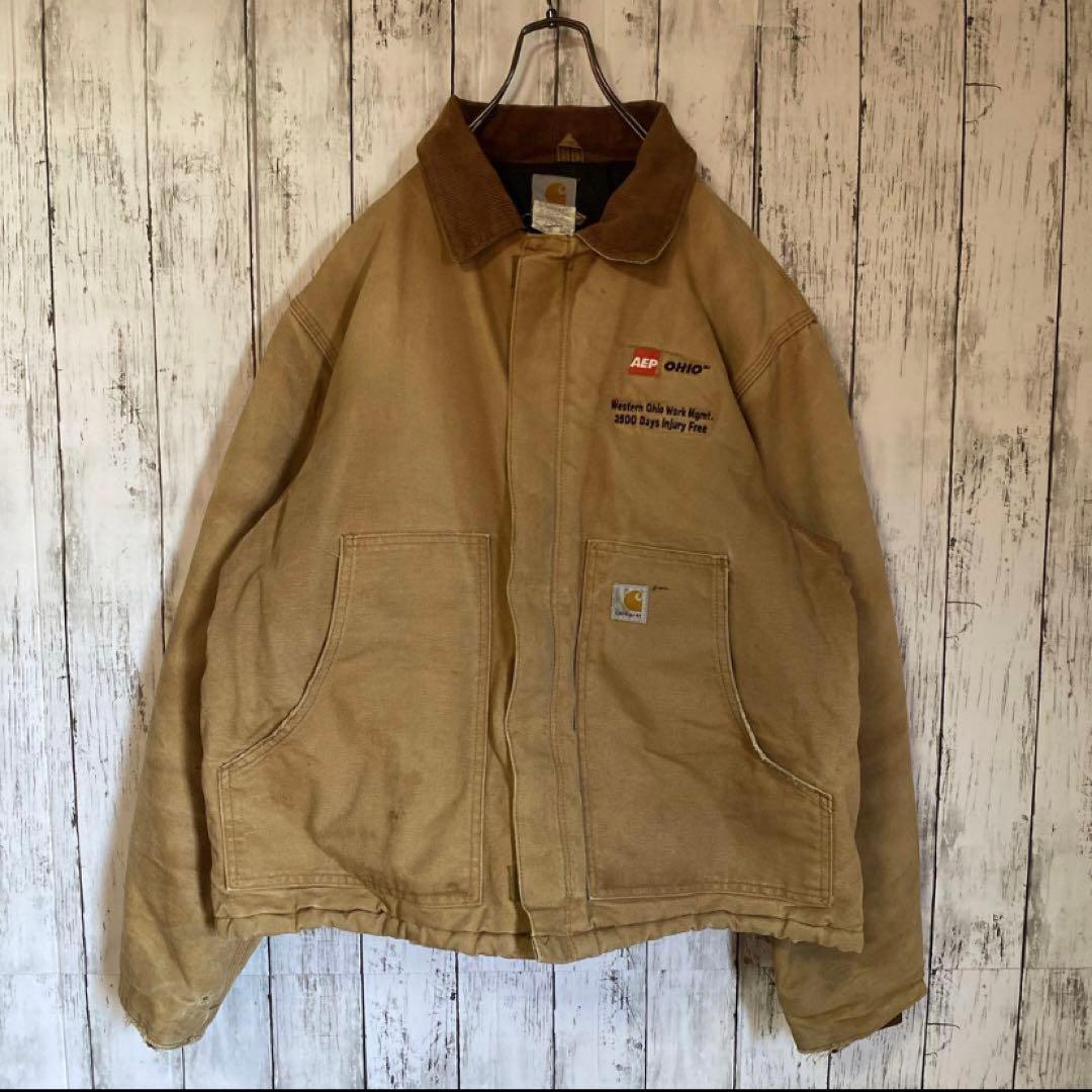 【海無し県】カーハート トラディショナルジャケット J02 ブラウン 44