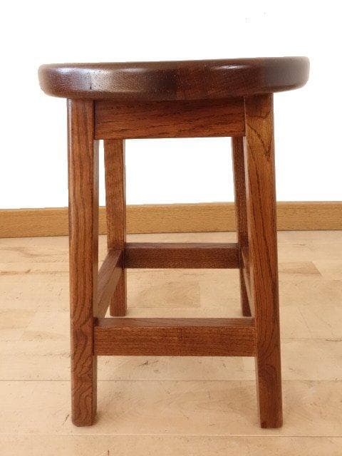 北海道手作り家具　ナラ材　スツールA　勇峰工芸（新）